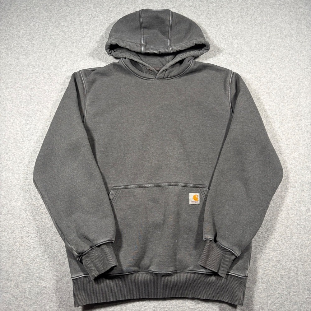 Carhartt Rain Defender Hoodie Men's Medium Gray Loose Fit Heavyweight Pullover